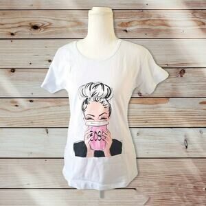 T-shirt Crewneck Boss Coffee Princess-cut fitted - Size PL